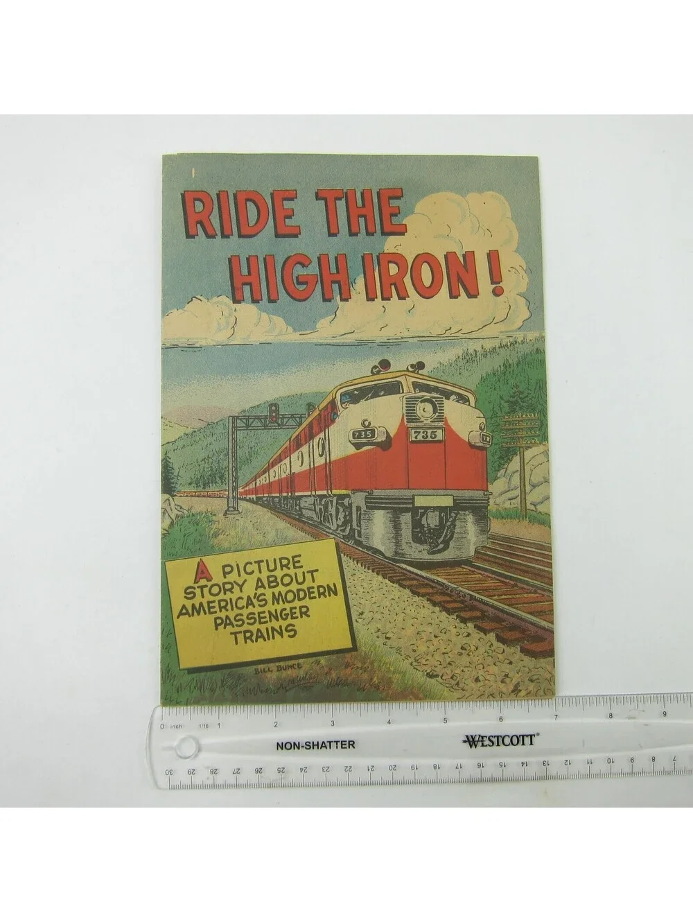 Railroad Comic Book Ride the High Iron America's Passenger Trains Vintage 1955